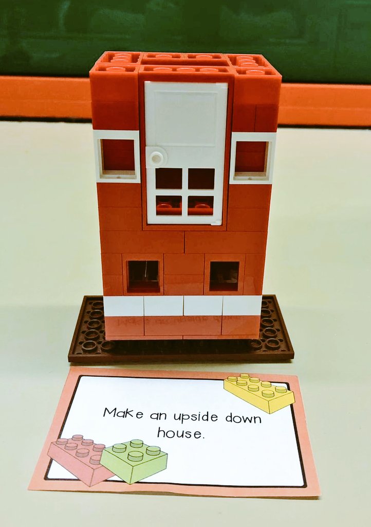 MancLibraries's tweet image. Today&apos;s Lego challenge at #GortonLibrary...build an upside down house! @MCCGortonAHey