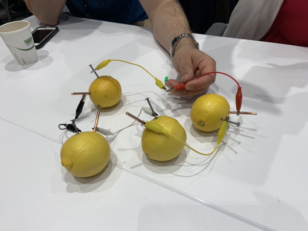 DaisyMarieVale1's tweet photo. Our group is advanced and got our lemon battery working. #Transform2030 https://t.co/Is4HnUN0y1