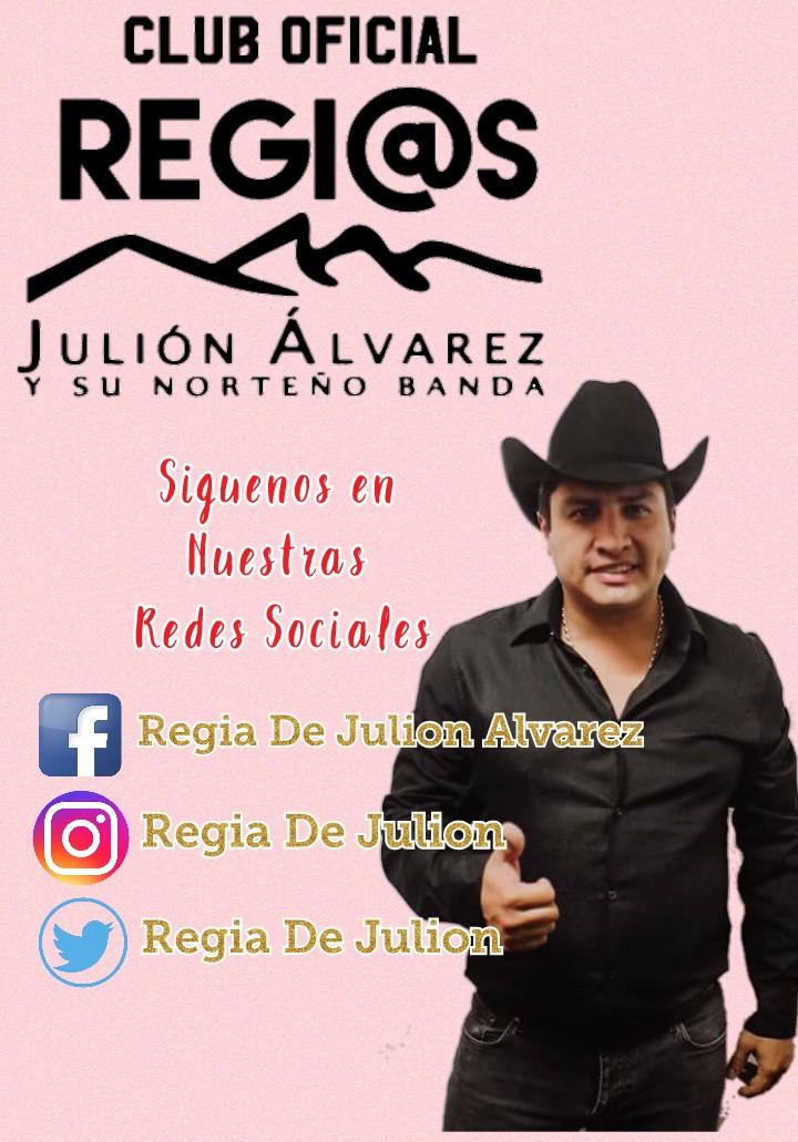 PlebesDe's tweet photo. El Club de Fans Regias de Julion Álvarez Forma parte de los Clubes Oficiales de Julion Álvarez y Su Norteño Banda 
¡Te invitamos a seguir sus redes sociales! 
Facebook
Twitter e Instagram
#RegiasdeJulion ❤ https://t.co/PudS6NRfiW