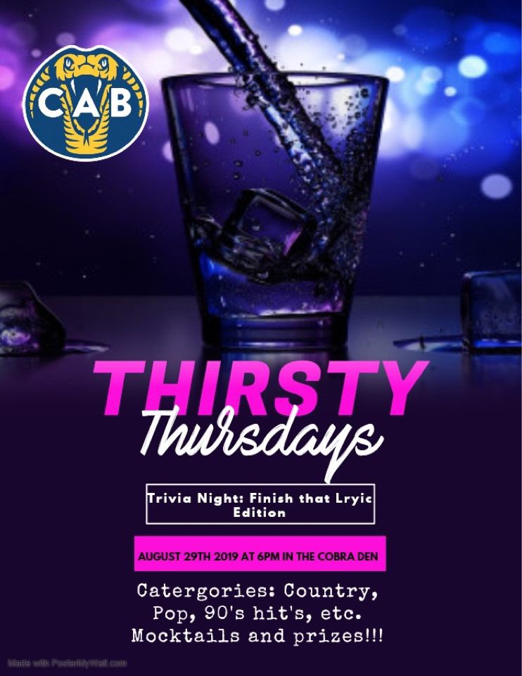 Coker_CAB's tweet photo. Join us for our first Membership meeting tomorrow night and enjoy mocktails in The Den on Thursday night! https://t.co/jVL4zPJDsl