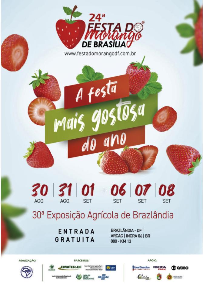 NewtonJR_Conab's tweet photo. Boa tarde! Começa neste fim de semana, em #Brazlândia, mais uma importante edição da #Festa_do_Morango. Cumprimentos aos produtores, apoiadores e organizadores do evento. https://t.co/ofMMyfRxJ8