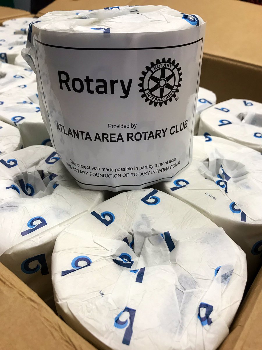 ATLAirprtRotary's tweet photo. Partnering with Family Life Ministries in Hapeville through a @Rotary Grant to provide toilet paper to those in need. @ATLAirprtRotary @WAServes https://t.co/30yJIEvsVd