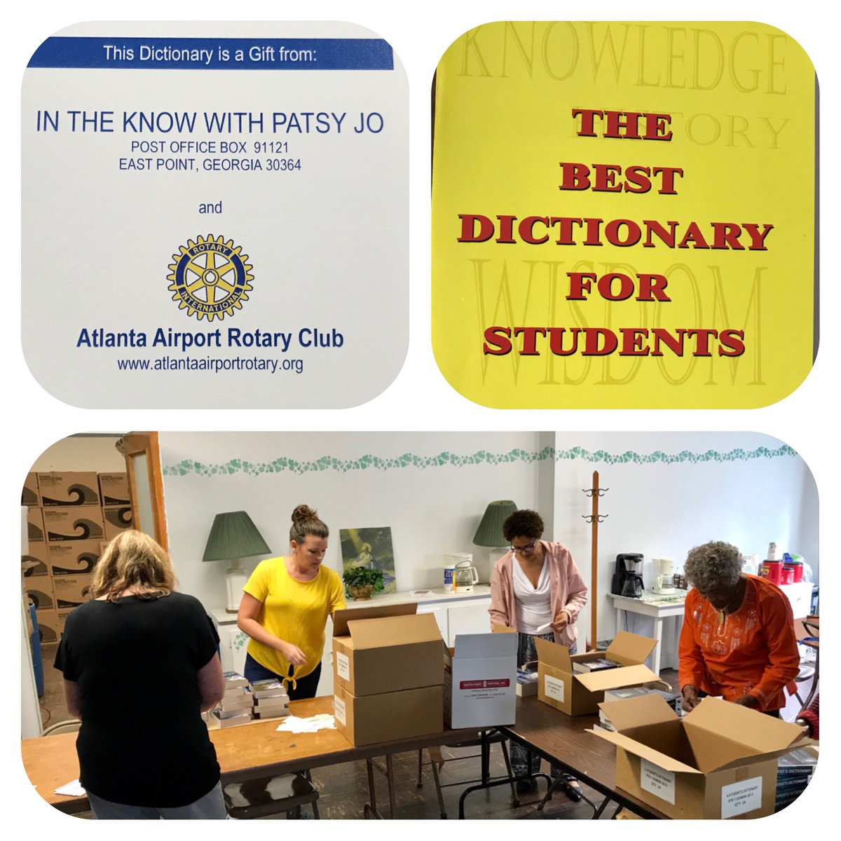ATLAirprtRotary's tweet photo. Enjoying the opportunity to Serve with @ATLAirprtRotary and @FamilyLifeMin providing Dictionaries to local elementary school students @WAServes @Rotary https://t.co/IzG526cuuh