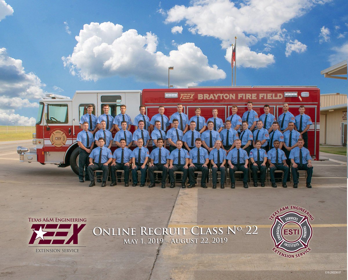 teexagency's tweet photo. We’d like to congratulate the newly-minted firefighters of @TEEXfire Online Recruit Academy Class #22! Stay safe and good luck👍 #teexfire #teex #firefighter #online https://t.co/sGmi7ap5IE https://t.co/uOHYbNA7PA