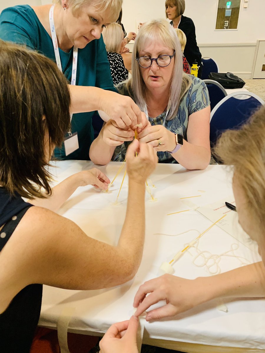 elainew19928699's tweet photo. Facilitating the ‘Spaghetti and Marshmallow Challenge’ -thinking about teamworking,networking and collaboration. Excellent engagement from delegates at the USC Conference @6EAScot @StevenClose4 @KateLivock #bridgingnetworks https://t.co/4f0OVMryIG