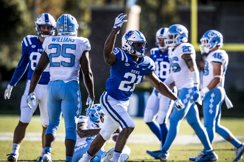 dukepbp's tweet photo. 4๏ธโฃ days โtil ๐ต๐๐
Duke returns all four RBs who had at least 17 carries last year - led by Deon Jackson and Brittain Brown who combined for more than 1,200 yds and 10 TDs.
#CountdownToKickoff | #GoDuke https://t.co/X1AwJpegnl