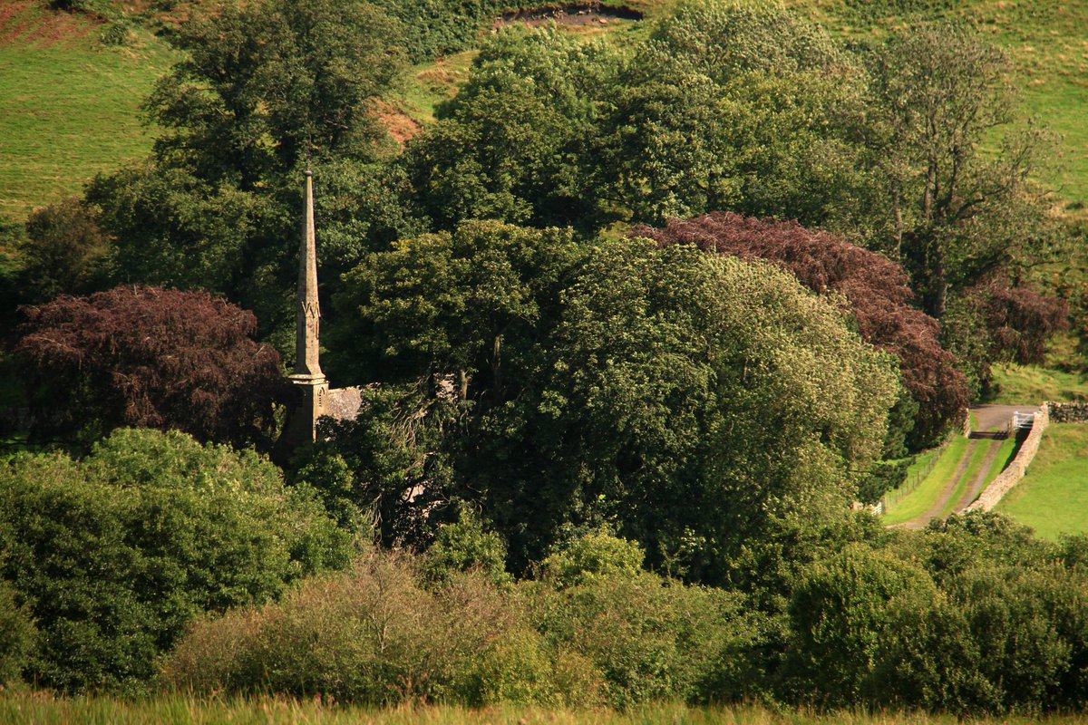 MichaelSadgrove's tweet photo. Did you ever see a church spire quite like this? Kirkhaugh near Alston in the North Pennines. (You can even get here by train!) @NorthPennAONB @NclDiocese @AlstonVicar @beckyclark83 https://t.co/P0wCyXyLnb