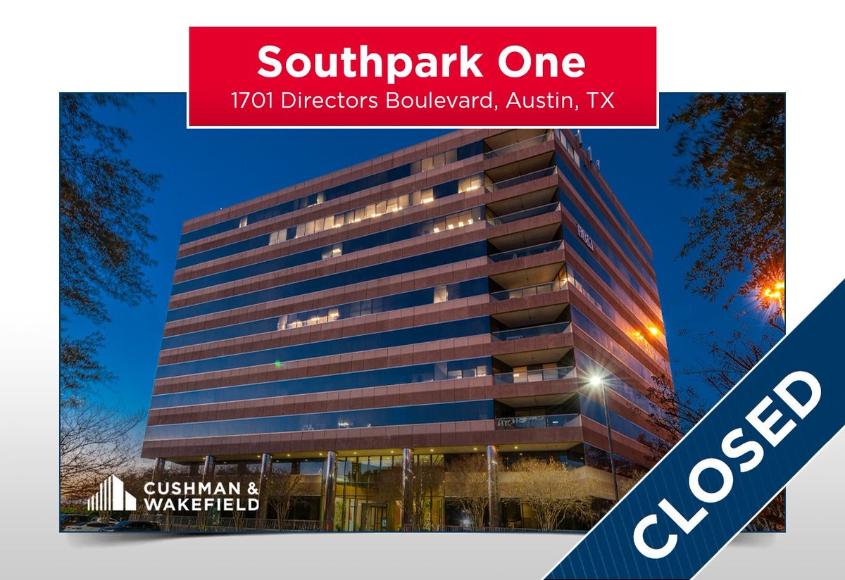 Congratulations to another great client on the disposition of Southpark One in Austin, Texas.