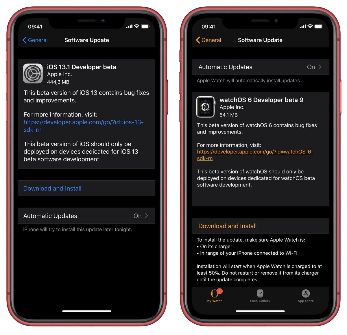 aaplpro's tweet photo. Там Apple выпустила бету iOS 13.1 (!), iPadOS 13.1 (!) и #watchOS6DevBeta9 https://t.co/EVVTIpoHjF