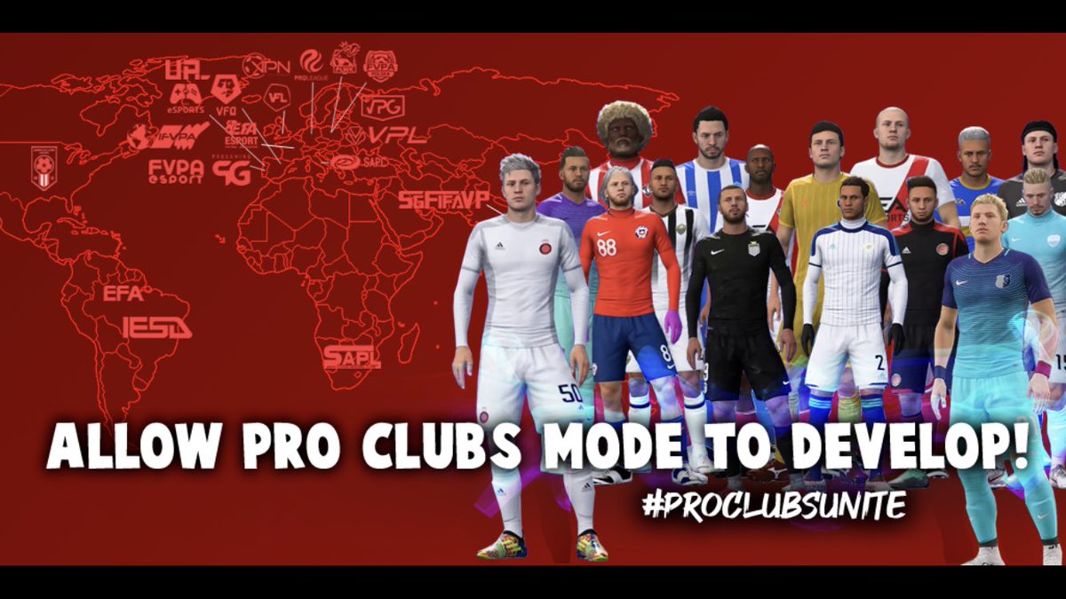 📣  @EASPORTSFIFA 
Help us make ProClubs grow!
🌍 The communities are united
We would like community guidelines to be changed, allowing us better conditions to organize competitions and LAN events.
📝 #ProClubsUnite
@EA_GZaro @EACoreySA
