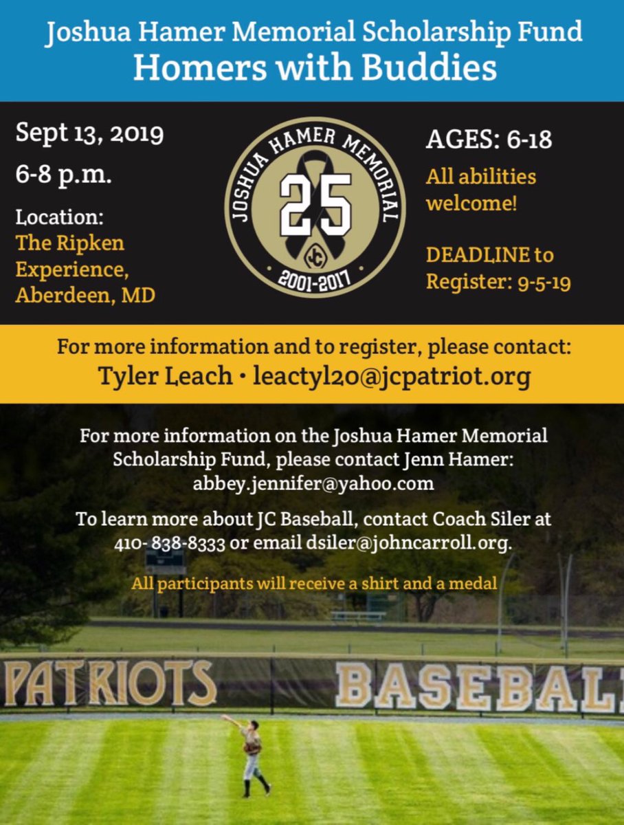 JC_Baseball_'s tweet photo. ‼️EVERYONE MARK YOUR CALENDERS‼️ If interested in Homers with Buddies please contact @_15tl @amruizdp011 or @WingardGavin. It is for a great cause so please come out and support!!!!!!!!! @SilerDarrion @JenniferHamer6 https://t.co/78Fmjz1vKJ