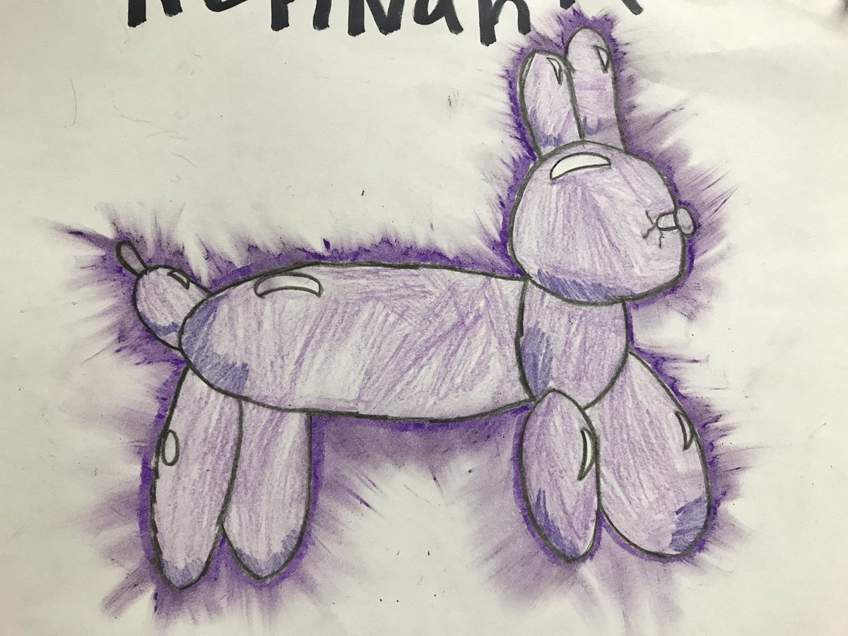 3rd grade Jeff Koons balloon dogs finished 🐾 <a href="/hcebulldogs/">Hill Country ES- Bandera ISD</a>