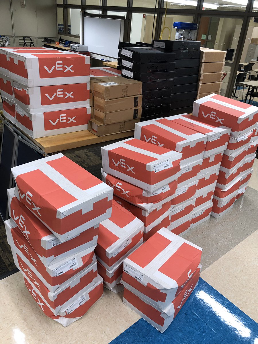 SSmitka's tweet image. How are people organizing all of their @VEXRobotics V5 kits?! Need some ideas! #VEX #VEXV5 #V5 #STEM