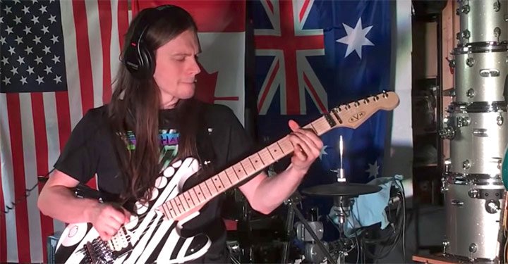 VanHalenNews's tweet photo. #EddieVanHalen's (self-admitted) "mistake" in ERUPTION is explained in this video by #JacobDeraps. Plus, a new live cover of "On Fire", where Jacob is playing guitar & singing lead, performing Eddie's & Dave's parts simultaneously. He nails it! https://t.co/iQKAwXaaeO
#vanhalen https://t.co/kyX9NzVTqN