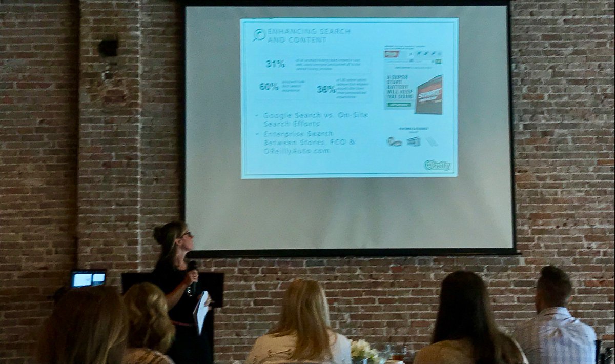 RandyBerger's tweet photo. Most users are annoyed with their search experience. @oreillyauto tests their site to make sure customers find what they’re looking for on the first try. - Crystal Hedrick #SWMOPRSA https://t.co/XUx90N0zyz