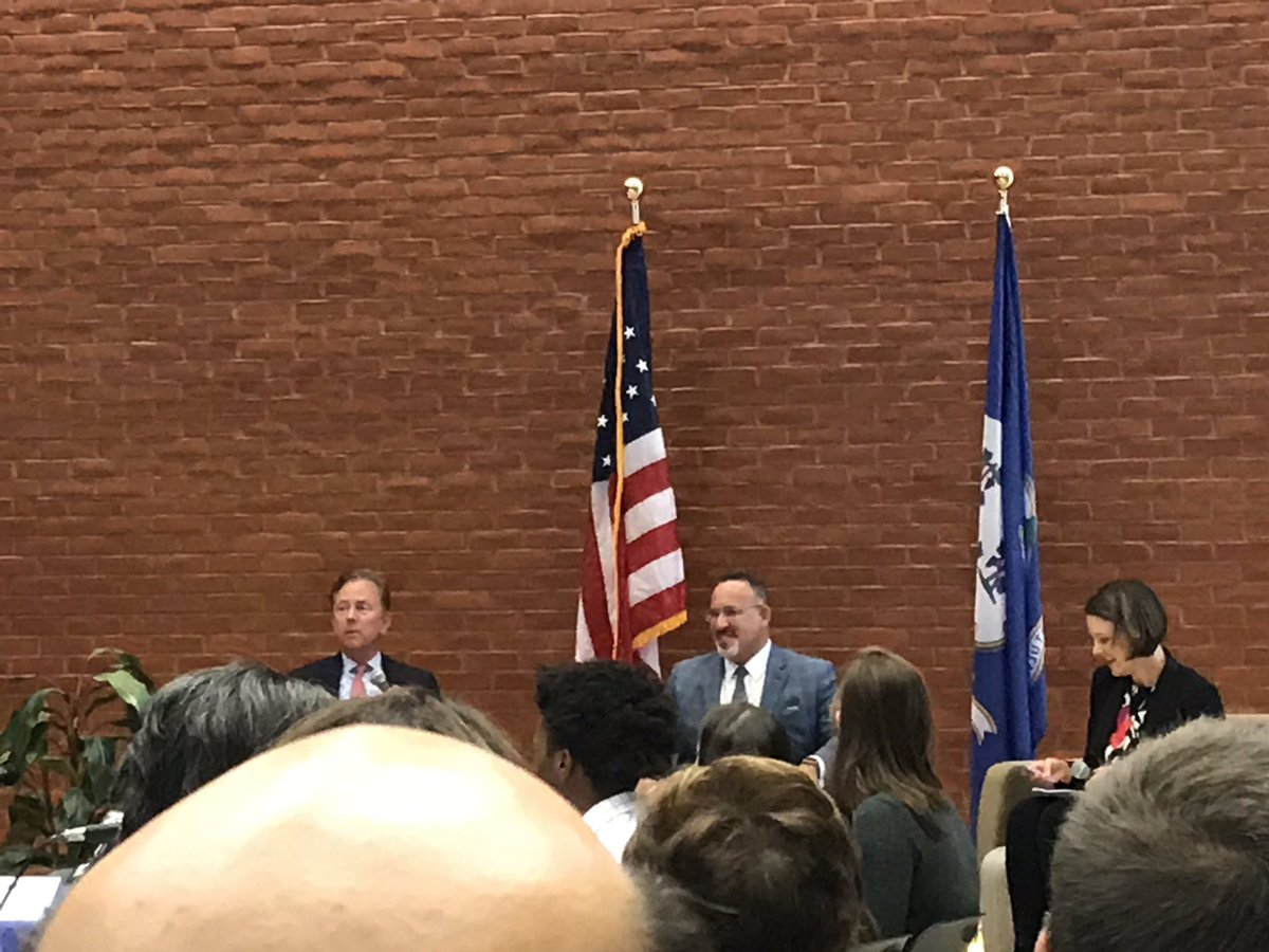 rob_steinmetz's tweet photo. Just finished attending a great forum with Governor Lamont and Education Commissioner Cardona, and students about the future of education in CT. A clear focus on improving completion rates for students of color was exciting to hear. @GovNedLamont @teachcardona https://t.co/Gf80V8q0I7