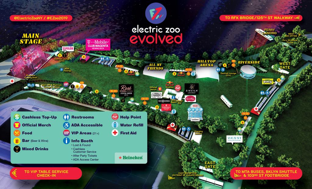 2020 Electric Zoo map