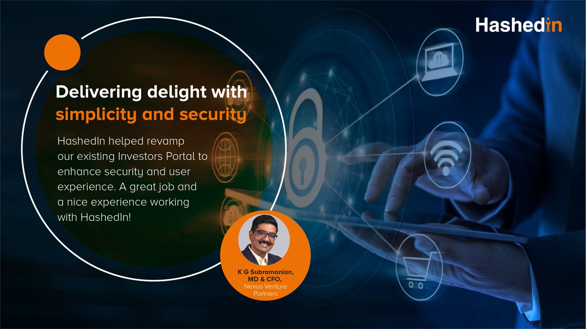 HashedIn's tweet photo. We are proud of delivering #simplicity and #security to a client that has nurtured the growth of varied #Startups. Read further to know what the client has in mind about HashedIn! #Testimonial #HashedIn #TeamHashedIn #customertestimonial #Nexus #NexusVenturePartners @NexusVP https://t.co/wbWZrMj279
