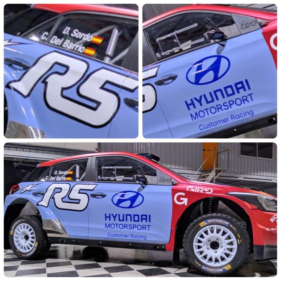 PointColaRacing's tweet photo. Así luce nuestro nuevo Hyundai R5 i20 de Point Cola Racing que pilotará Dani Sordo junto a su navegante Carlos Del Barrio. ¡Un gran hito para nosotros como escudería chilena! #RSMotorsport #PointColaRAcing #GiroEstratégico Foto: Km1 https://t.co/3QhqH1IsST