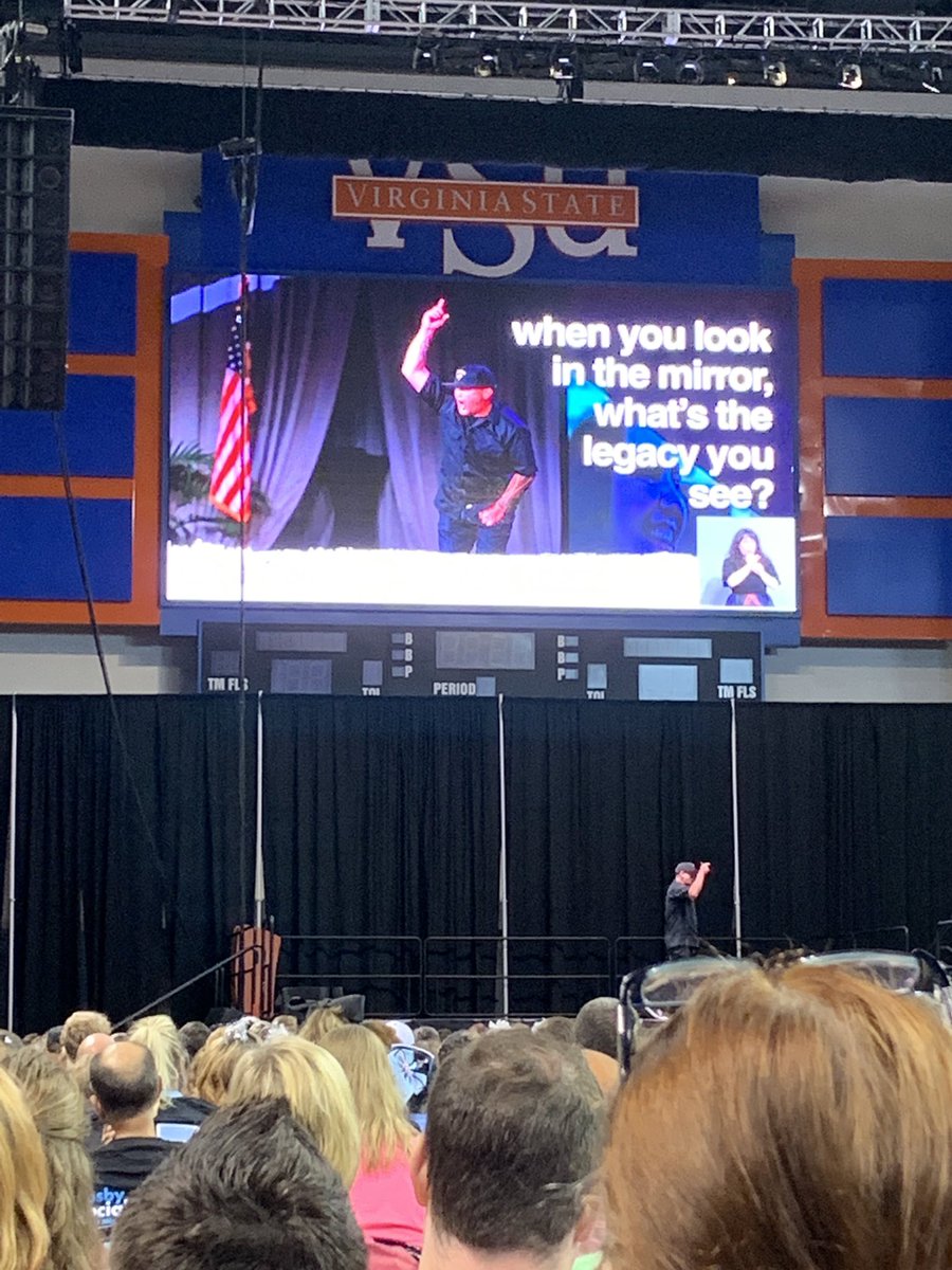 BlairWarren23's tweet photo. “You don’t need to wait for permission to be amazing!” The BEST advice from @brewerhm to get me and my 5000 closest teacher friends feeling inspired! The BBMS WL Dept is gonna need some spray paint... #HamishSaidSo #oneCCPS #ccpsconvocation #ccpswl #BBMSBearLife https://t.co/qeeC6wbyGU