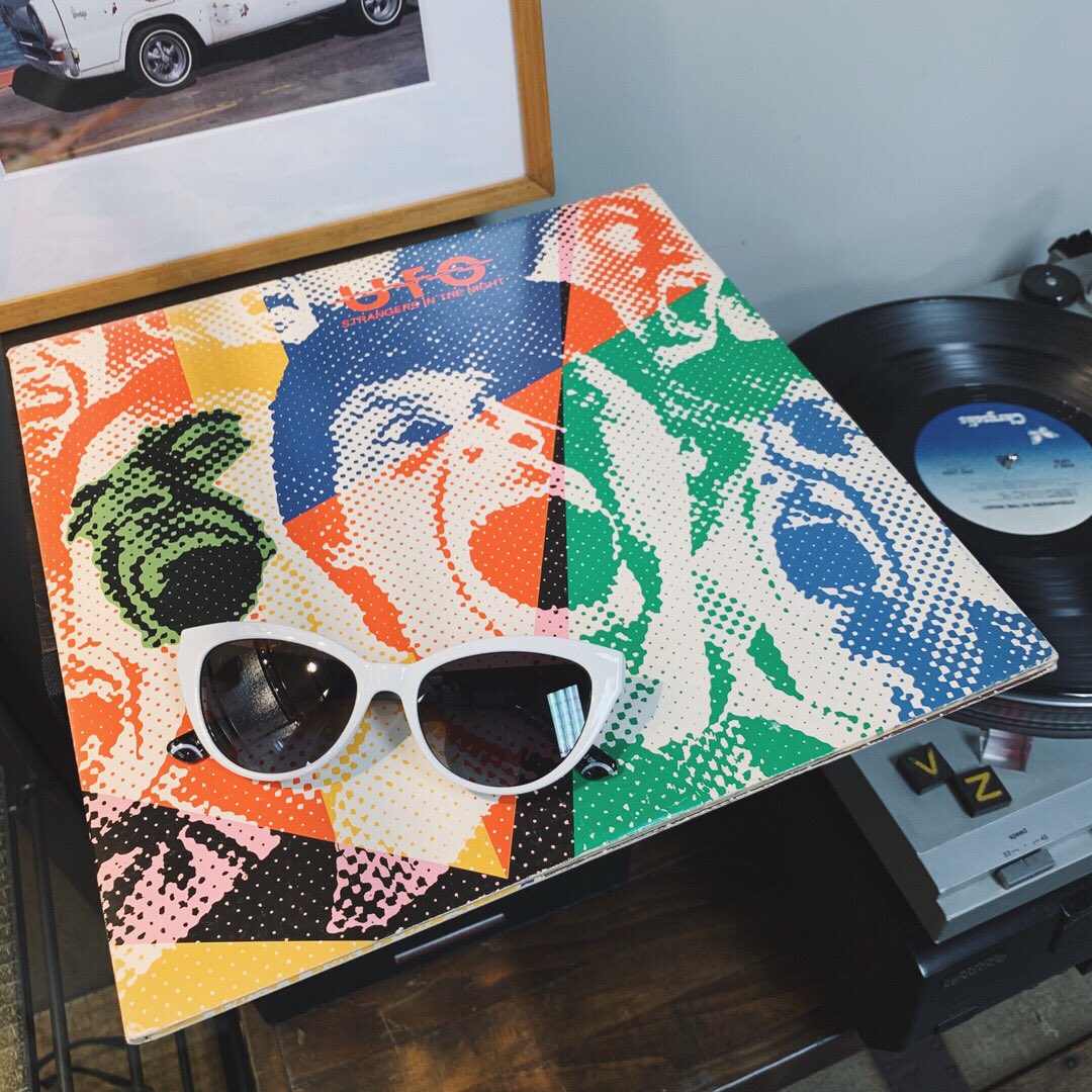 VonZipper's tweet photo. Stay Strange.. But don’t be a stranger.. #TurntableTuesday featuring The YA YA! 🤘🏻🎸#VonZipper #UFO #StrangersInTheNight #LiquidLightLab https://t.co/xPUewHdaty