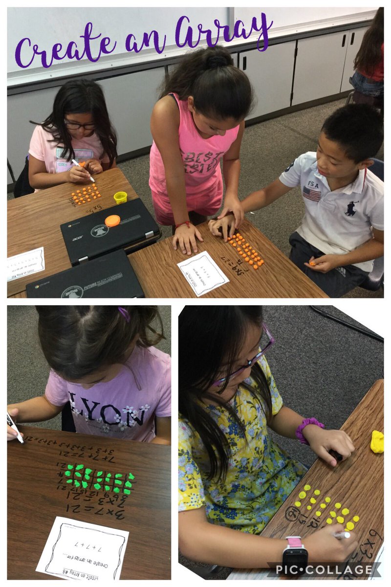Creating arrays with Play-doh was a great way to practice writing multiplication equations,skip counting, and repeated addition . #lietzpride #usdlearns