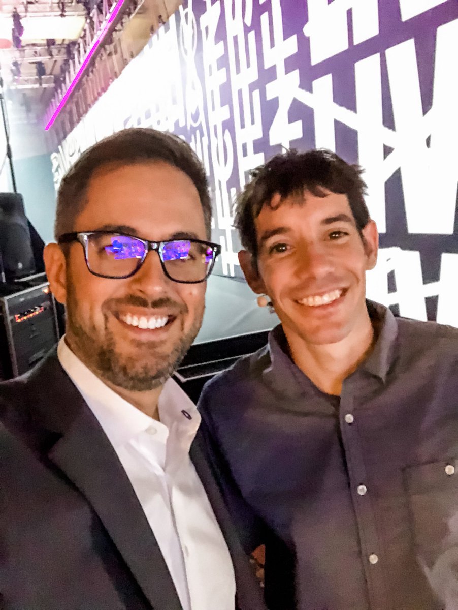 skonnard's tweet photo. The first and only person to free-solo climb Yosemite's El Capitan just took the stage at #PSLIVE19. Really exciting to hear @alexhonnold talk about developing the skills to complete the greatest feat in rock climbing history. https://t.co/MoWuZgQQ7L