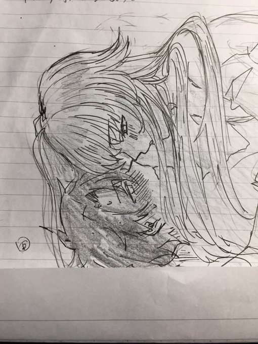 アナログで描くの楽しいなぁ…
デオぐだ♂と推し鯖照れ顔練習 