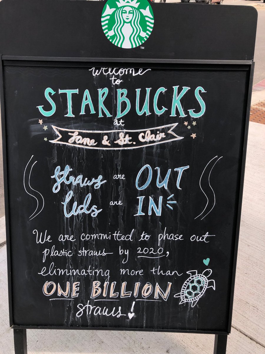 Amanda_I_Am's tweet photo. ⁦@Starbucks⁩ ⁦@StarbucksCanada⁩ kudos on phasing out straws in the future. Now how about those green top stoppers that I see all over the ground! They truly are a useless waste of plastic. #plasticfree #starbucks #zerowaste #savetheplanet https://t.co/drDAnzkQi2