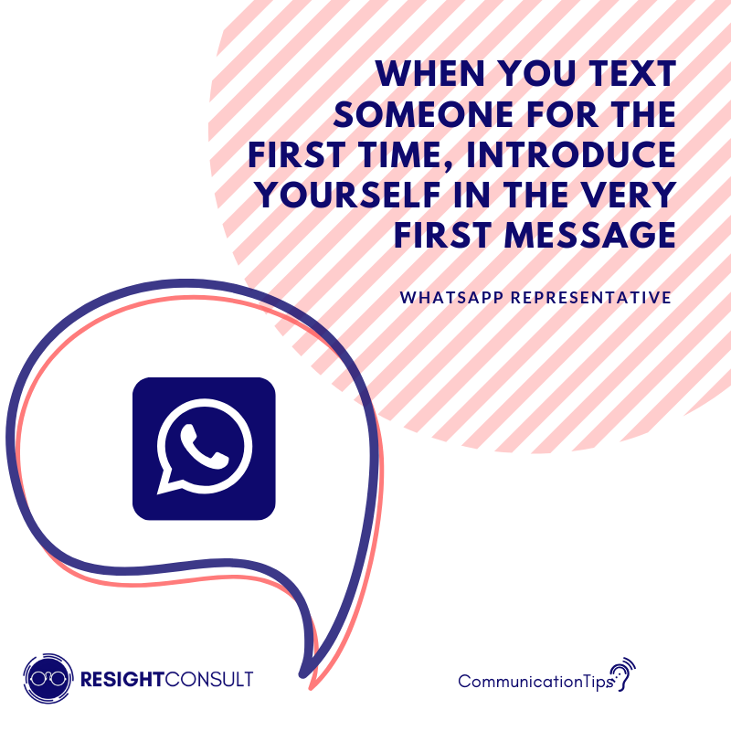 resightconsult's tweet photo. Hi. Sup. Hello. Hey.
Then you wait for a response?
Introduce yourself from the off. More than that, state your business immediately. Let them know why they're receiving a message from you.

#commstips #communication #whatsapp #messaging #socialmedia #chat #chatting #GetResight https://t.co/JxapZRBsKJ