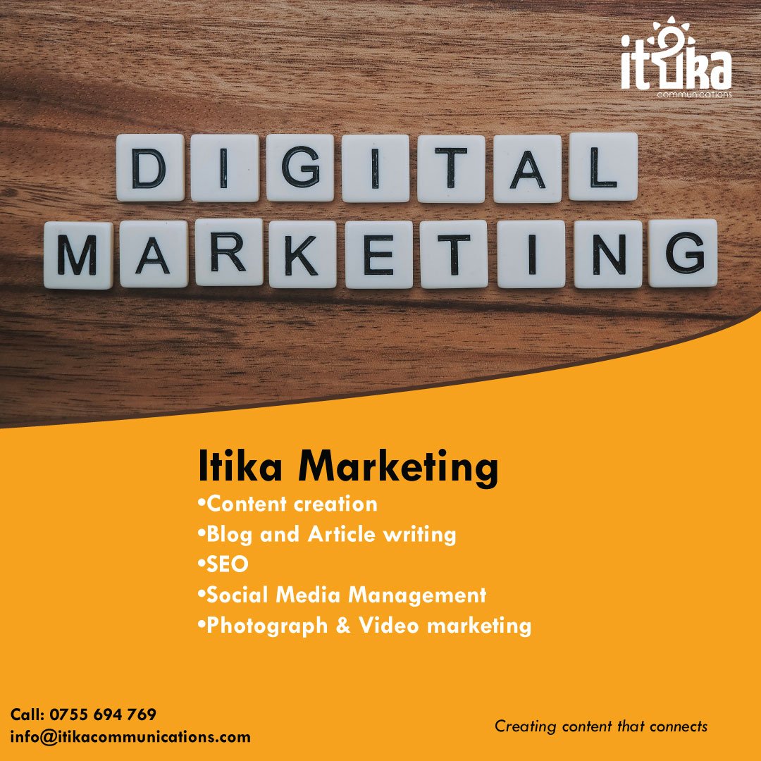 ItikaComm's tweet image. Each of our content marketing services is tailored to you. So whether you’re looking for blogging and brand management or an interactive campaign, Itika has the expertise to deliver. Contact us today for more details on how to transform your content.
#ikokazike #digitalmarketing