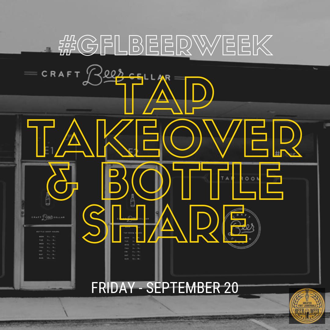 GFLBeerWeek's tweet photo. FRIDAY | SEPT. 20
TAP TAKEOVER & BOTTLE SHARE @cbc_ftl
Join us for a #YeastyBrews Tap Takeover & #BottleShare! Please bring a bottle to participate in the share. #GFLBeerWeek #BrowardBeer. https://t.co/mL9ZtQHyyf https://t.co/pbu7sXQepM