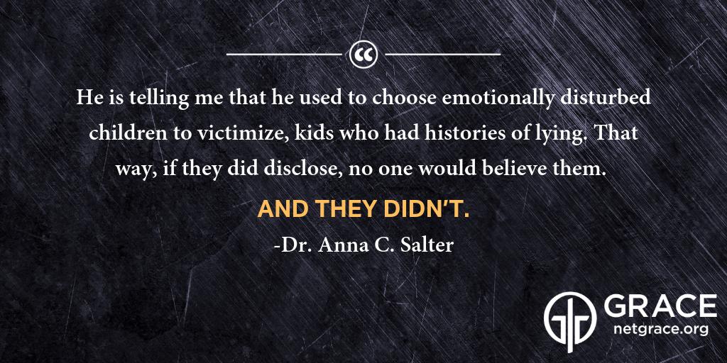 netgrace_org's tweet photo. This is a hard quote to read. Quotes like this show us just how calculated offenders can be; counting on the ways people easily brush others aside.
Jesus did not brush others aside. He pulled them close and listened.
_________
#OffenderTactics #Abuse #StopAbuse #Victimization https://t.co/MErSfyGB7G