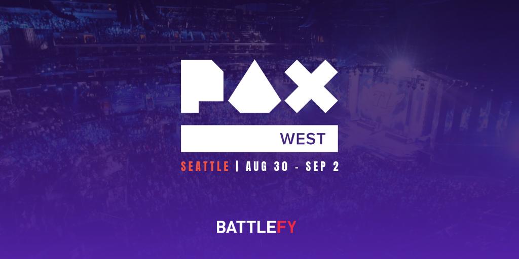 Battlefy's tweet photo. #PAXWest is just around the corner &amp; we're excited to be there repping #esports. 🏆

Want to connect? Send us a DM. 📣 https://t.co/3q27EEKBW4