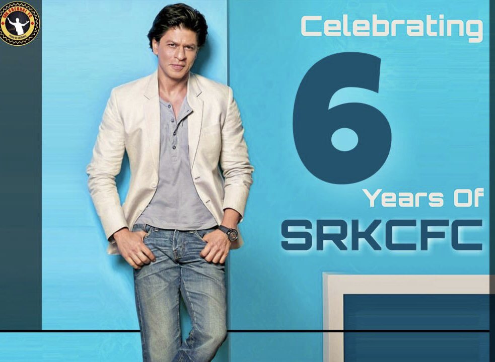 Thank you to our Idol @iamsrk & all SRKians for ur love & support u have given to us over the years! The day has just began as we complete 6 Years there are many celebrations yet to be done throughout the whole day & will make this day more memorable & grand😍🎉 #6YearsOfSRKCFC