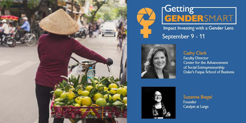 CASEatDuke's tweet photo. Registration for #GetGenderSmart closes on Aug 31. Don’t miss out on this opportunity to learn from experts @cathyhc from @CASEatDuke and @zanne2 on gender lens investing. #ImpInv Register now: https://t.co/7ZXM6K5Ouv https://t.co/YaOgJQKH5k