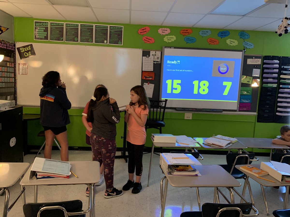 MrsCates6's tweet photo. What’s My Number?  Ss using vocabulary words to give clues to their partner. #bridgerbold #isdstrong #avidherd #onechildonechampion https://t.co/ieCjeEvlxY