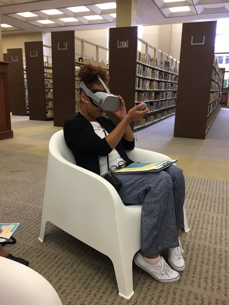 behaasome's tweet photo. Proof that librarians really are superheroes!! #RelevantPD #VirtualReality #WeAreRPS @RVAschools @rvalibrary @JasonKamras @AutumnNabors1 https://t.co/CQcX2ExTWh