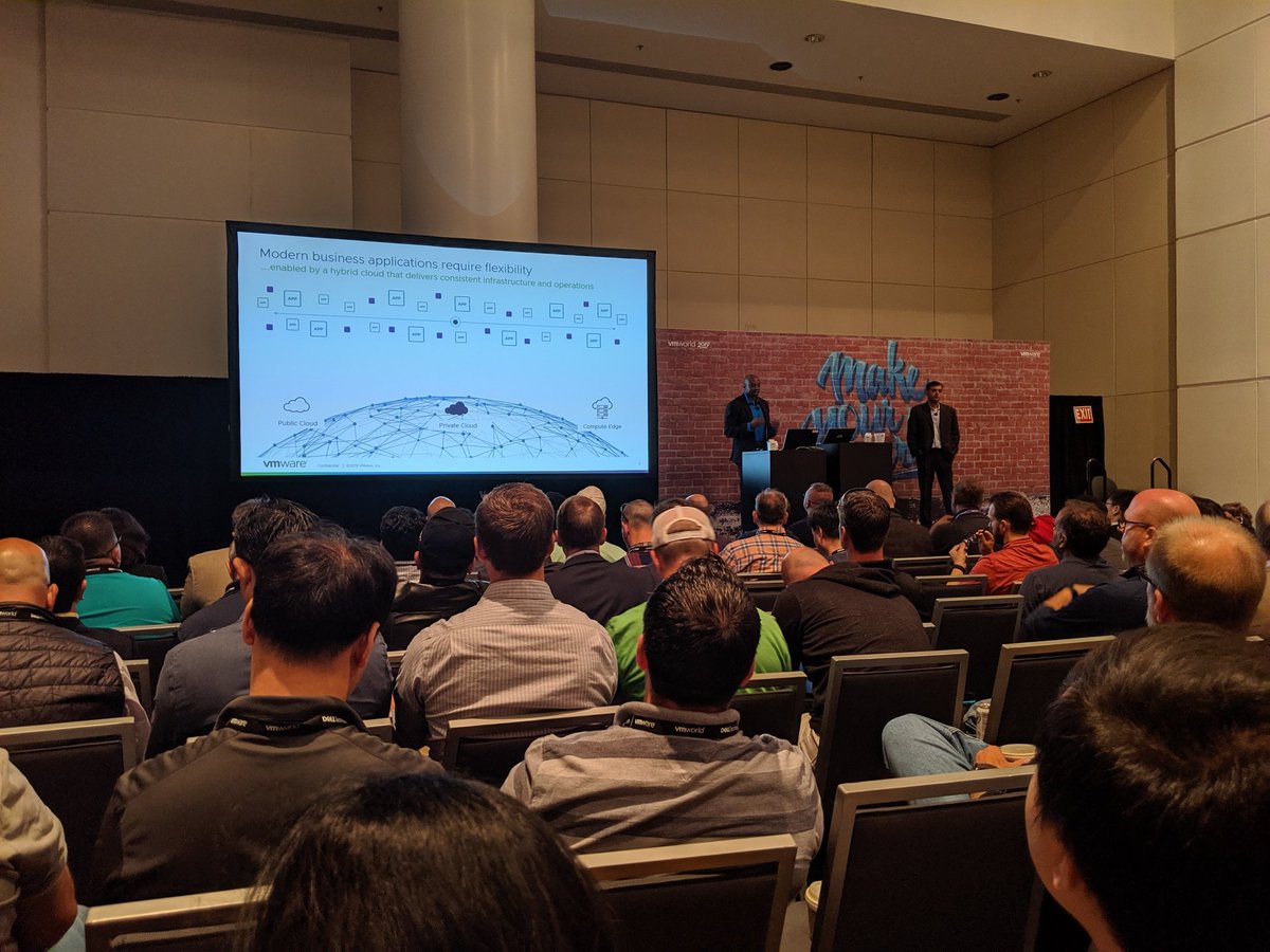 MichaelJHaag's tweet photo. Packed room @VMworld session with @wholmes highlighting all the innovations with Azure and Google VMware Solutions! It's been a busy year for CPSBU! @cloudhappens #AnyCloud https://t.co/suCFbGsvey