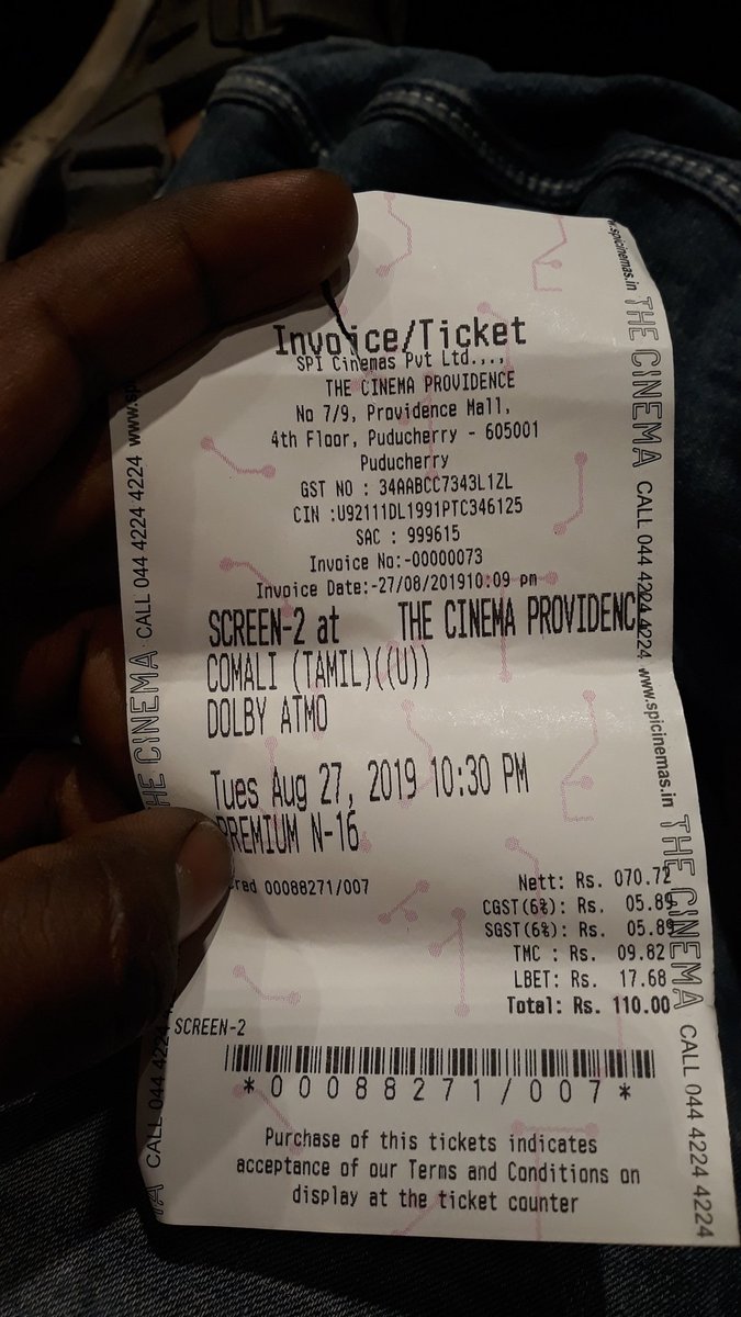 Dr__gowtham's tweet photo. @actor_jayamravi thala 4th tym thala #Comali @pradeeponelife #ComaliMassiveHit #housefullshows @ashmonsterwin #paisanote vera level 🔥🔥🔥🔥 @hiphoptamizha https://t.co/WSVSm0SkRs