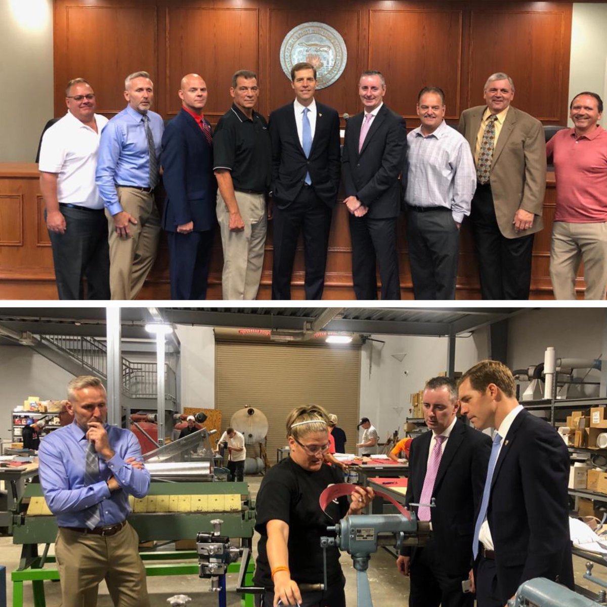 RepBrianFitz's tweet photo. We had an excellent meeting and tour with @InsulatorsL in Aliquippa. These skilled employees are true professionals whose work lowers energy costs for Pennsylvanians. #OnePA https://t.co/CyQlyo336G
