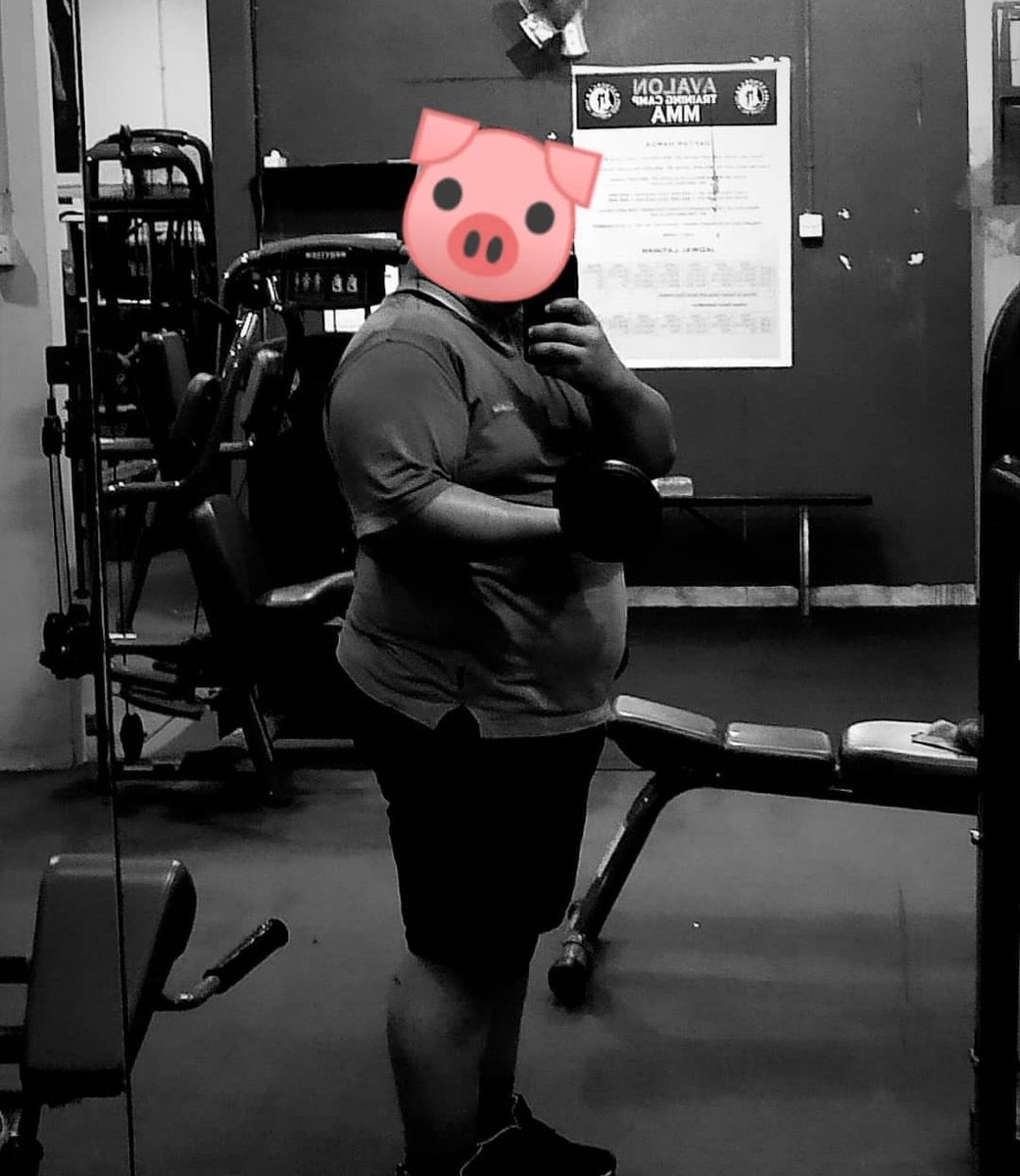 dmarvine's tweet photo. karna yang bisa memulai perubahan yaa diri sendiri

this is what i've got after 1½ months of workout

from 134kgs                       to                118kgs https://t.co/jRjSdCOSkt