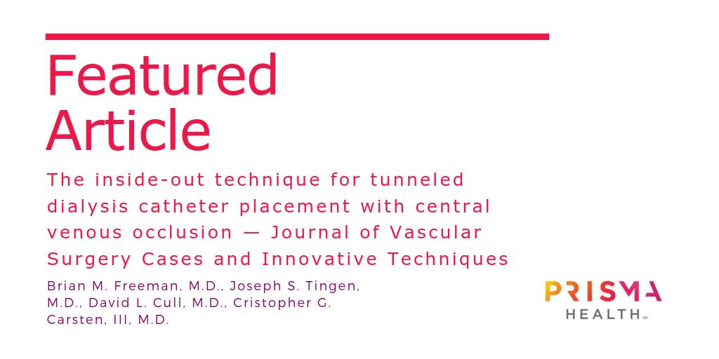 PH_Surgery's tweet photo. "The inside-out technique catheter placement technique is a viable alternative for catheter placement in patients with central venous occlusion." 

Read our featured article here: https://t.co/MYojjfnfnx #research #MedEd https://t.co/1LFfVBbmht