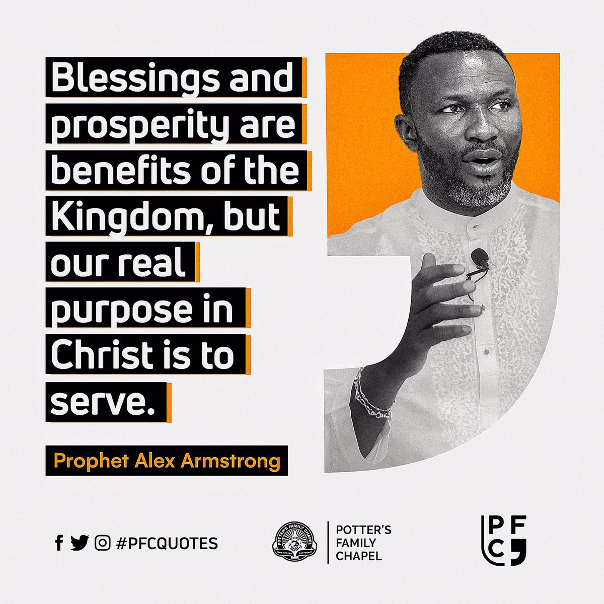 PF_chapel's tweet photo. #PFCQuotes  #TuesdayMotivation #ProphetAlexArmstrong #TGX https://t.co/sGr4HCzS8X