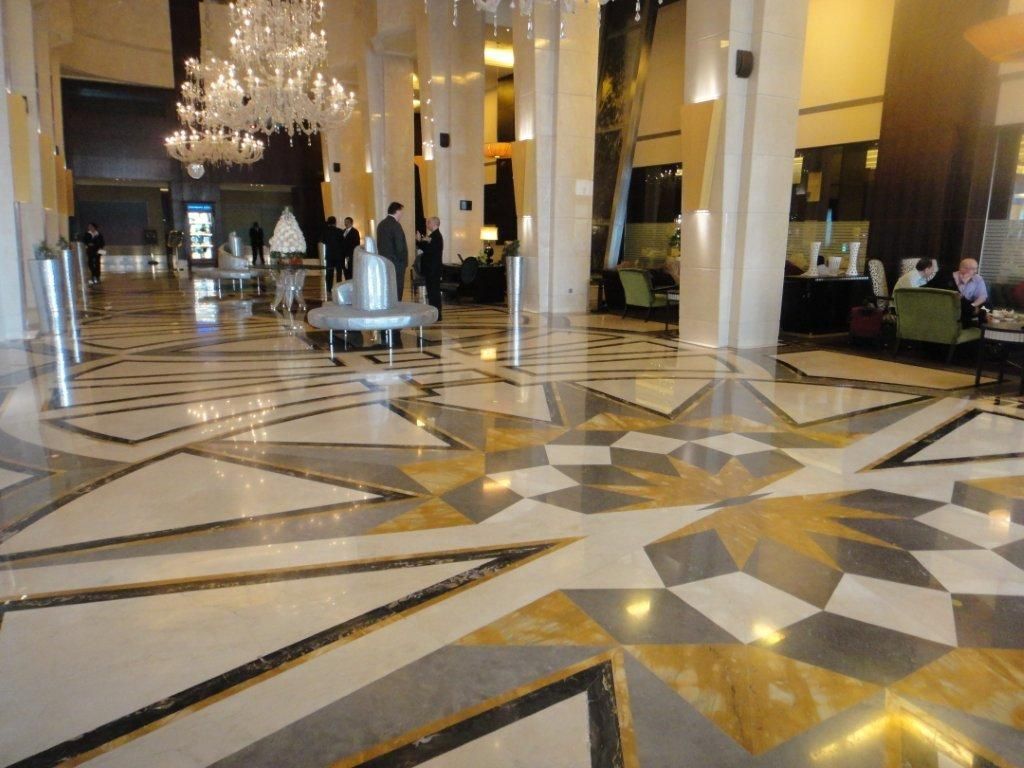 NassarStone's tweet photo. International hotel chains continue to place their trust in Nassar Stone to deliver unparalleled and timeless stone flooring material.  Here is how La Cigale Hotel (Doha, Qatar) applied some of our products to create this beautiful design.
 #Marble #architecture #interiordesign https://t.co/IA2QYBwRLt