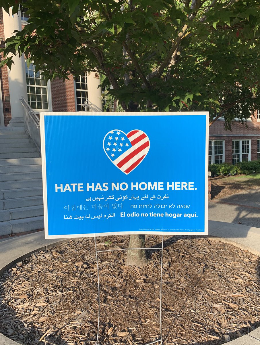 ECUPolice's tweet photo. Hate is not in line with the values of @EastCarolina   It does not have a place on our campus &amp; it’s not welcome here. Love is the light. https://t.co/51e5kryt4S
