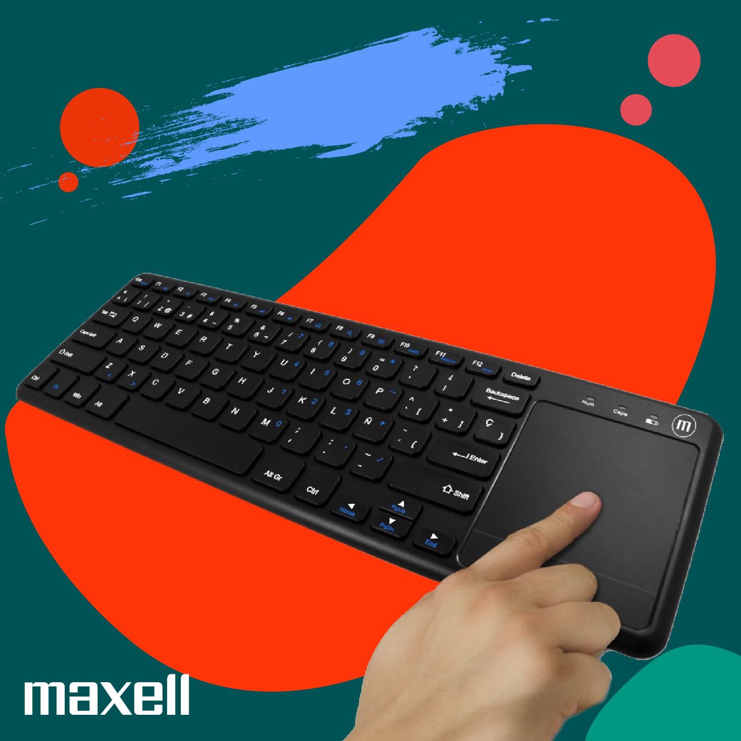 Teclado Inalambrico Touchpad Maxell Wkcb-900