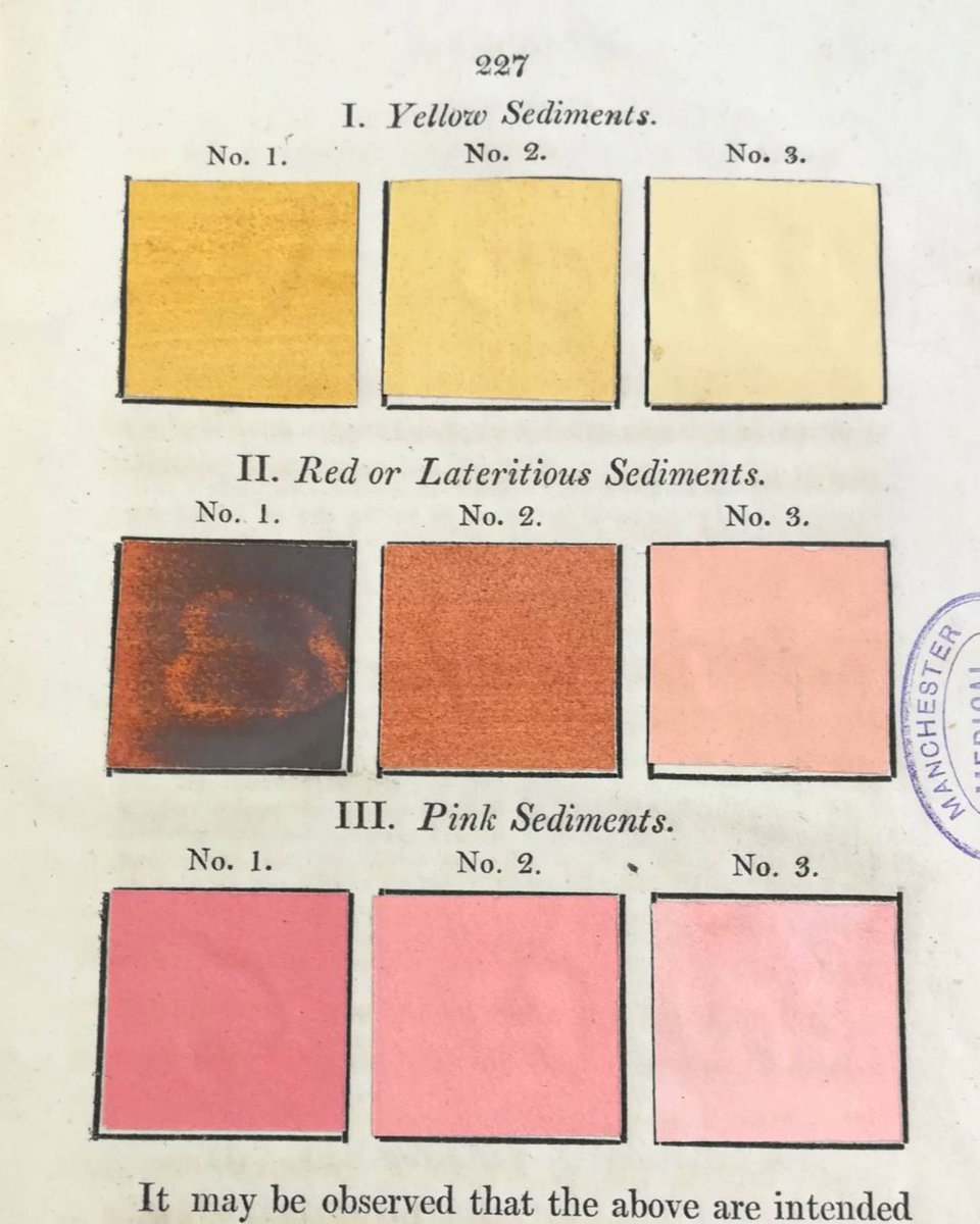 ManMedProject's tweet photo. Yellow, red and pink sediments of the urine from 'A Deranged Operation of the Urinary Organs' (1821) by biological chemist William Prout #histmed #ManMedProject https://t.co/nfb5u8XbSM