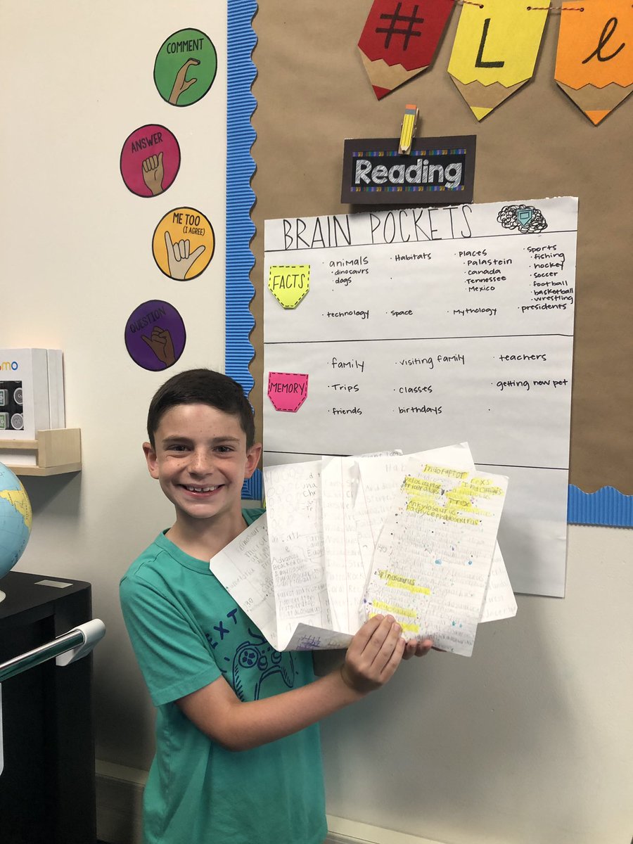 This sweet boy came in so excited this morning to share evidence of his fact pockets 😊. #happyteacherheart