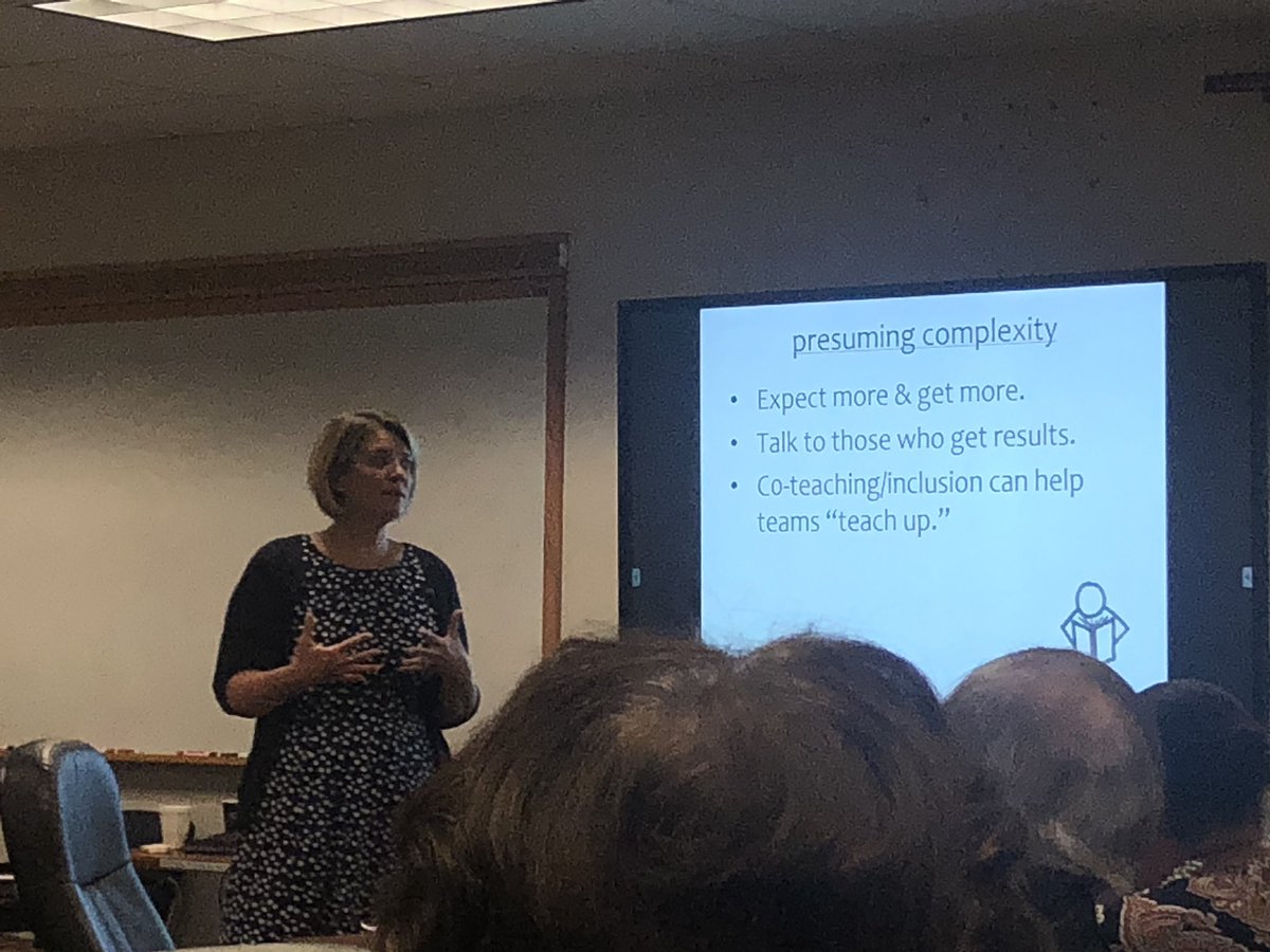 NPSGifted's tweet image. Engaging professional development with district leaders this morning with @PaulaKluth “It’s not about the space, it’s about the spirit.” #inclusiveschools #assumecompetence #findawayormakeaway @Yloves1 @NorwalkPS